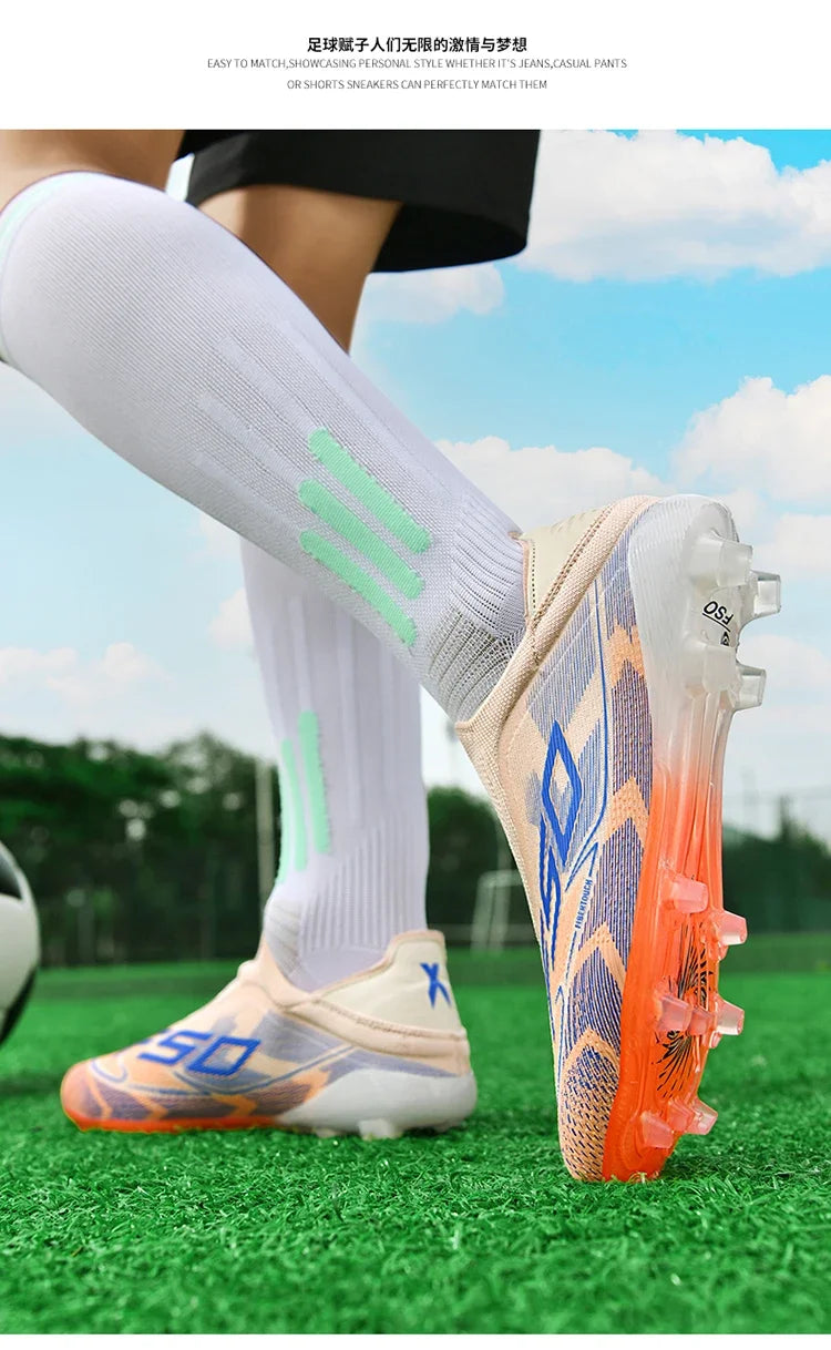 Men Soccer Shoes Professional Football Boots Cleats Ultralight Breathable Non-Slip Grass Training Athletic Match Sports Sneakers