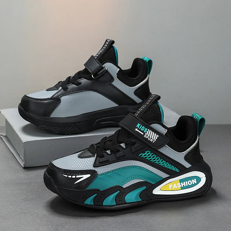Childrens Tennis Shoes Autumn Sports Boys School Casual Sneakers Lightweight Breathable Leather New Daily Training Running Shoes