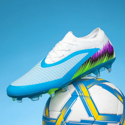 New Men Football Boots Shoes FG Soccer Shoes Non-Slip Cleats Ultralight Soccer Match Long Spikes Outdoor Training Drop Shipping