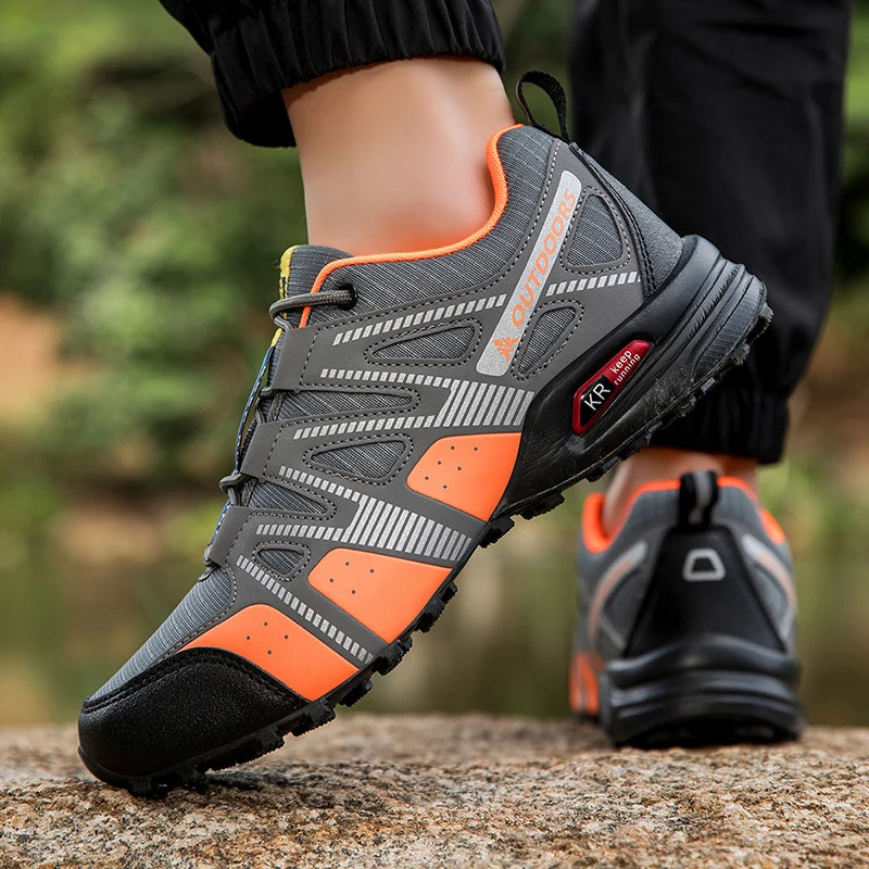 Men's Hiking Shoes Waterproof Non-slip All-terrain Outdoor Sports Shoes Hiking Camping Tactical Training Shoes Bicycle Shoes