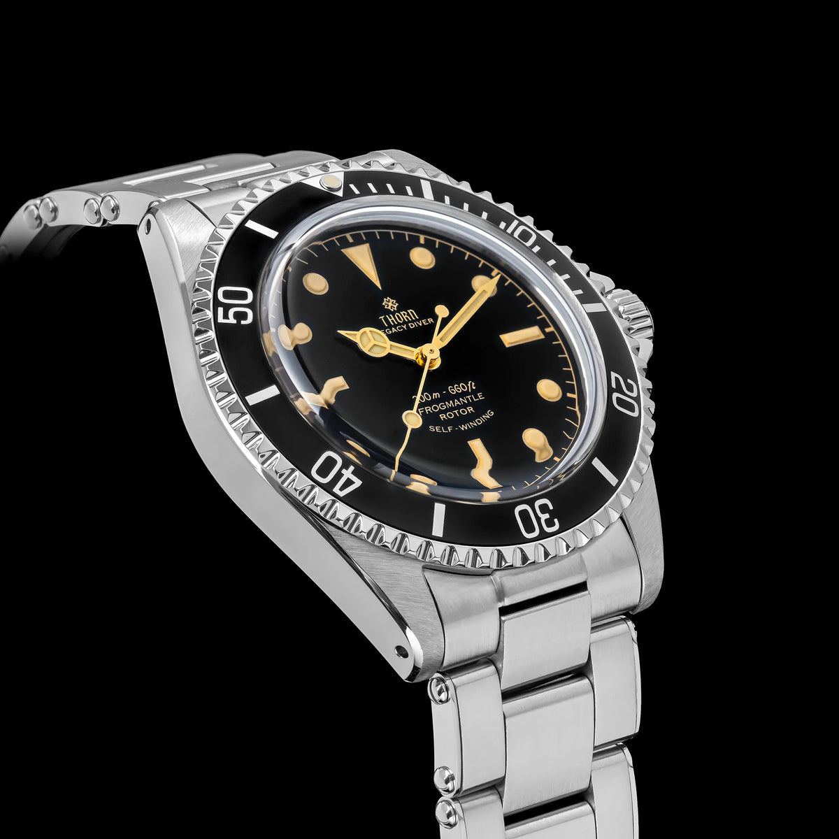 THORN T023 V2 40mm Men Watch 316 Stainless Steel PT5000 Automatic Movement Mechanical Watch Sapphire 200m Waterproof Writwatch