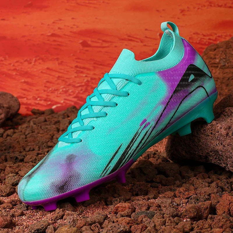 New Men Football Boots Match Soccer Shoes FG Ultralight Drop Shipping Training Shoes Cleats Outdoor Soccer Non-Slip Long Spikes