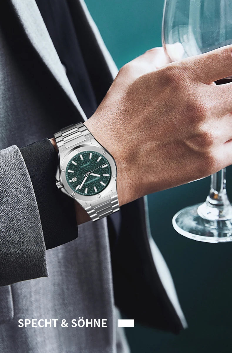 Specht&Sohne 2025 New 38MM Men's Watches Automatic Watch Japan Miyota 8215 Movt Steel Sapphire Crystal Reloj Homb Waterproof