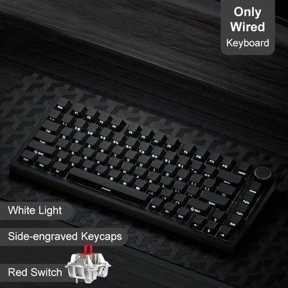 Ajazz AK820/AK820Pro mechanische Gaming-Tastatur Bluetooth 5.1/Wireless/USB-C-kabelgebunden, individuell anpassbare Tastatur mit Drehknopf, Hot-Swapping und Gasket-Mount