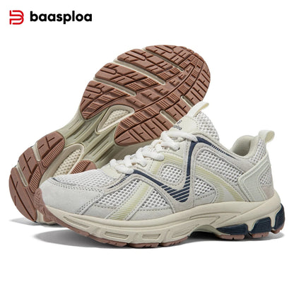 Baasploa Women Running Sneakers Brand Mesh Breathable Comfort Walking Shoes Outdoor Anti-slip Female Casual Jogging Sports Shoes
