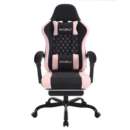 Cadeira de computador giratória WOLTU com função de massagem, cadeira de escritório ergonómica com almofada e apoio para os pés, cadeira gaming ajustável em altura