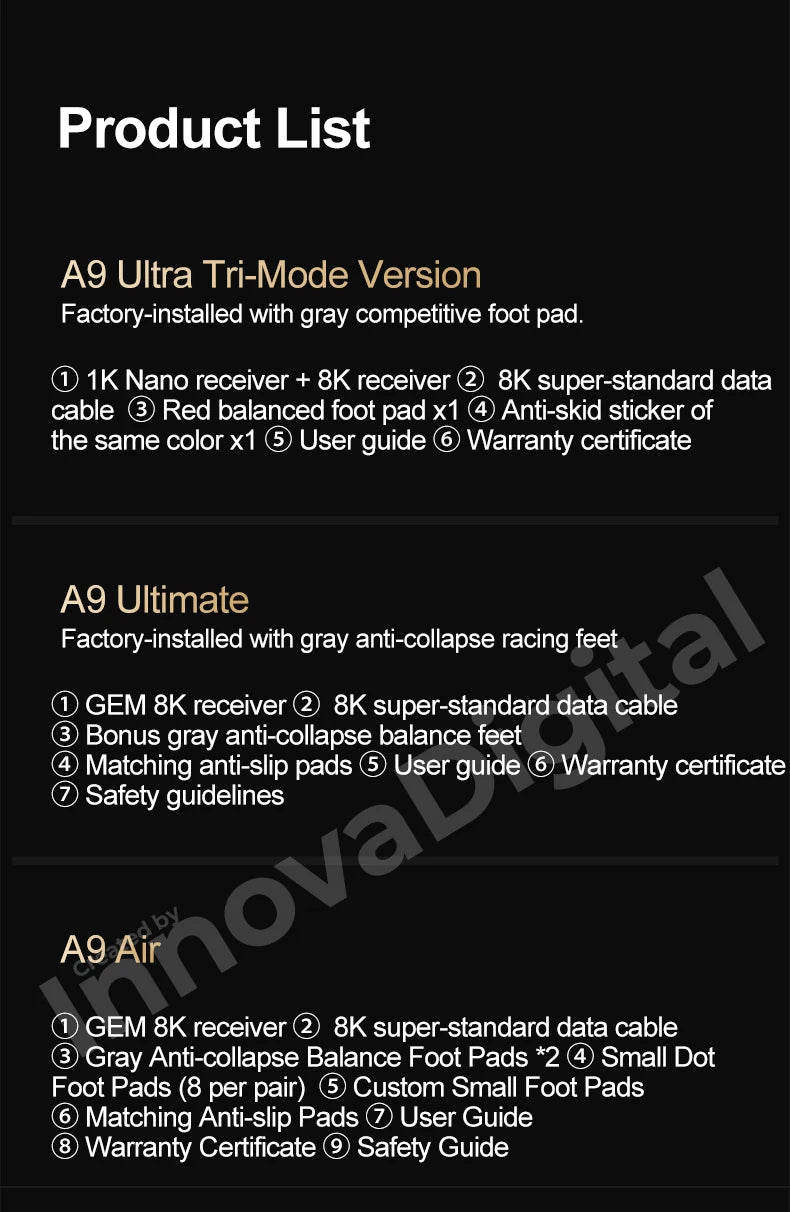 Ratón gaming inalámbrico ATK Dragonfly A9 Ultimate A9 Air PAW3950 ultraligero ergonómico para esports FPS CSGO A9 Ultra