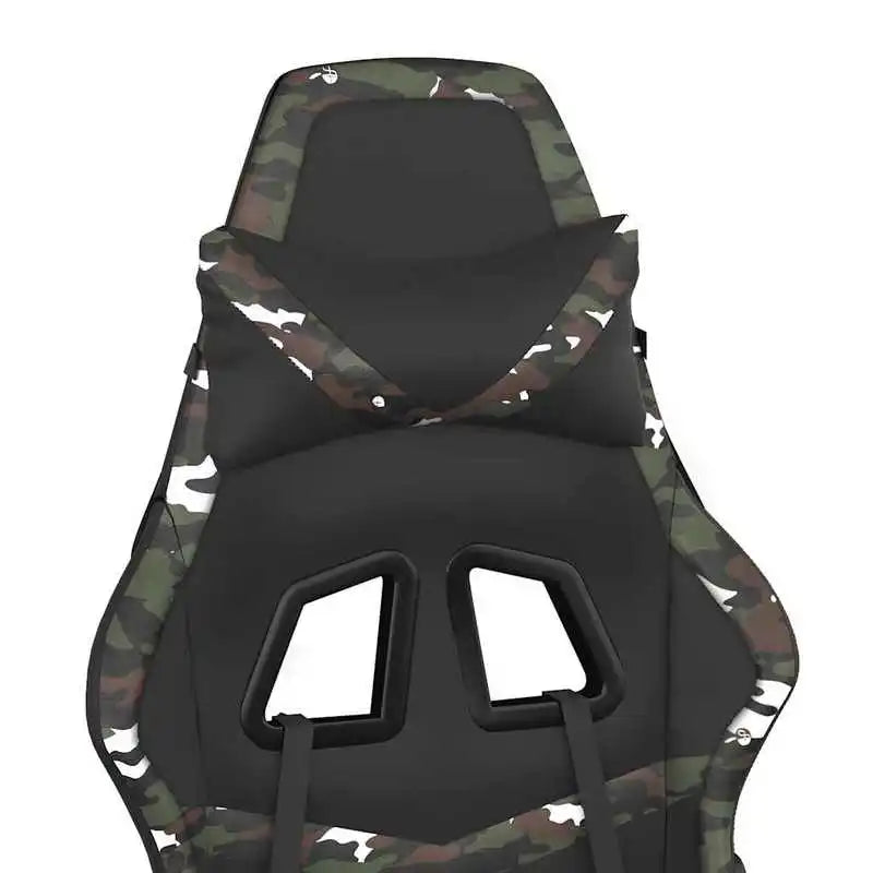 Gaming Chair with Massage Lumbar Support & Footrest, Adjustable Reclining Gaming Chair, 360° Swivel Ergonomic Gaming Chair for Office & PC Gaming