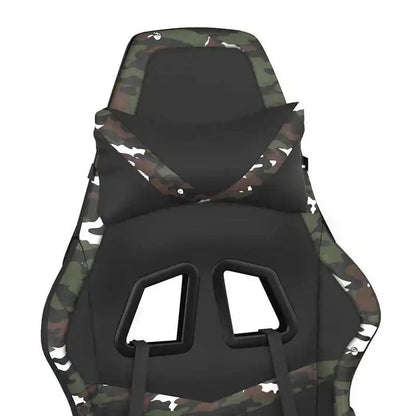 Gaming Chair with Massage Lumbar Support & Footrest, Adjustable Reclining Gaming Chair, 360° Swivel Ergonomic Gaming Chair for Office & PC Gaming