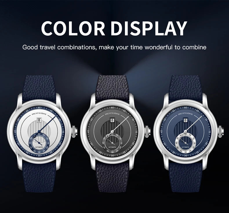 2026 New Luxury Specht & Söhne Jump Hour Watches Automatic Mechanical Watch For Men Sapphire Crystal Stainless Steel Wristwatch