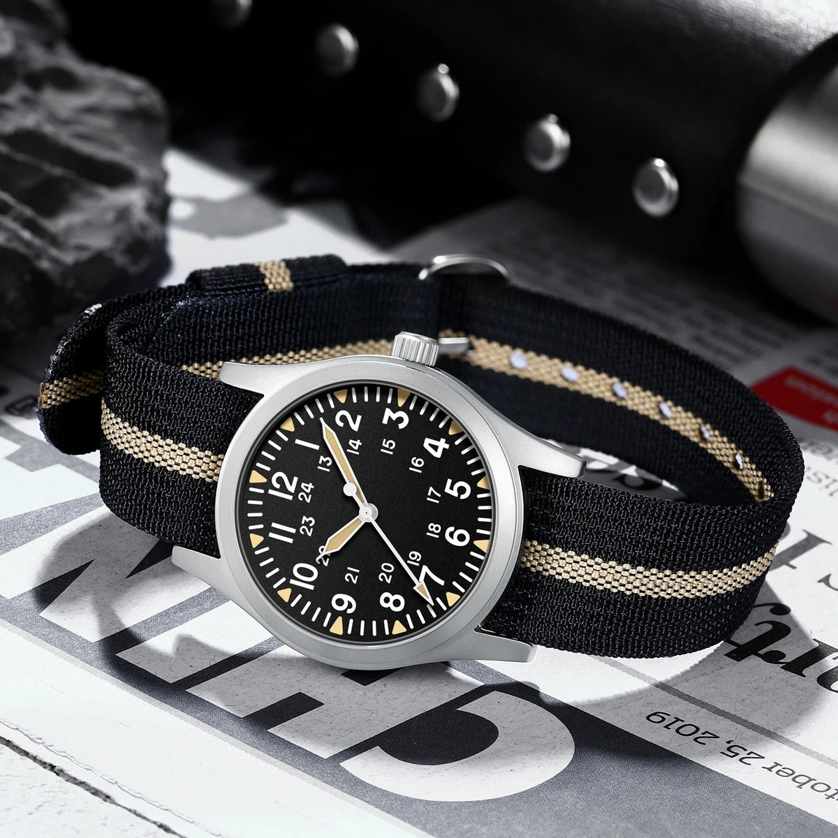 MILITREK 2026 New Military Retro Men'S VH31 Quartz Watch 37mm Sapphire Stainlesssteel 100m Waterproof C3 Luminous Reloj Hombre