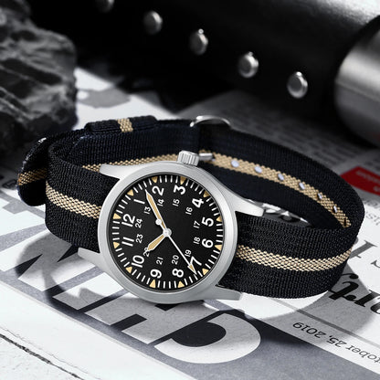 MILITREK 2026 New Military Retro Men'S VH31 Quartz Watch 37mm Sapphire Stainlesssteel 100m Waterproof C3 Luminous Reloj Hombre