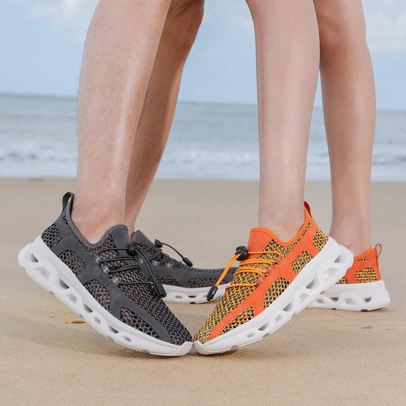2026 Men Women Quick-Dry Wading Shoes Water Breathable AquaIn Upstream Antiskid Outdoor Sports Wearproof Beach Sneakers 39-46