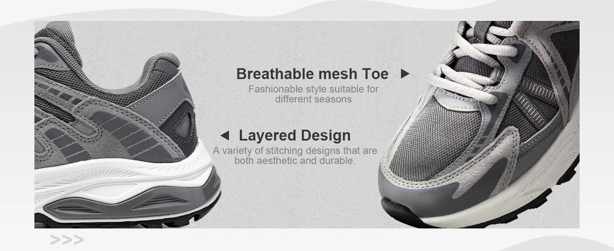 Baasploa New Men Running Shoes Outdoor Casual Lightweight Breathable Sneakers Male Cushioning Non-Slip Vintage Sports Shoes