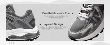 Baasploa New Men Running Shoes Outdoor Casual Lightweight Breathable Sneakers Male Cushioning Non-Slip Vintage Sports Shoes