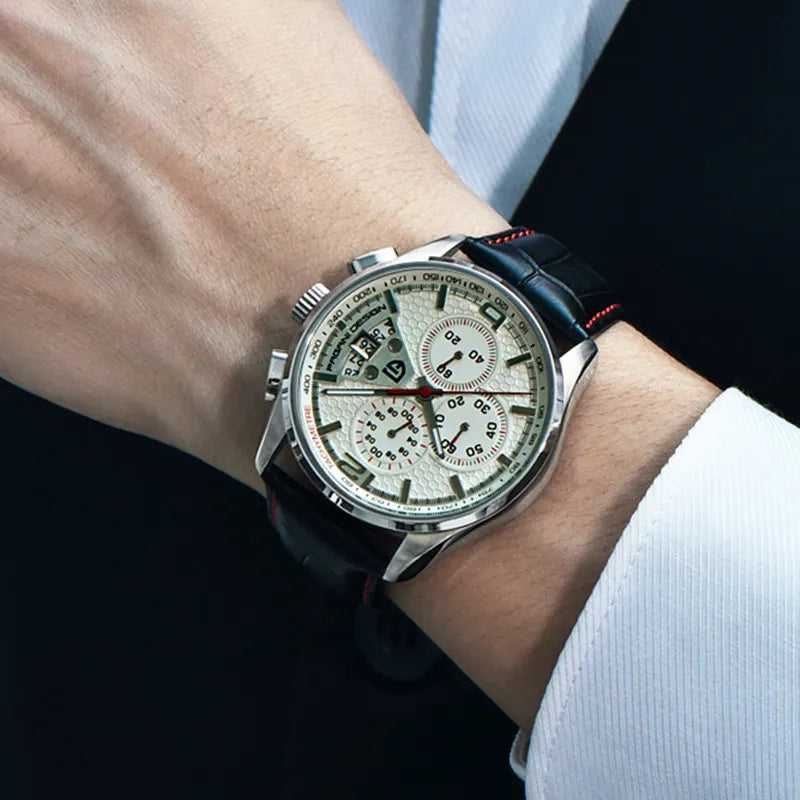 PAGANI DESIGN Chronograph Stop Watch for Men Quartz Multi-function Military Pilot Relógios Masculino Reloj Hombre Montre Homme