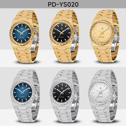 PAGANI DESIGN Men's Quartz Watches Ultra-Thin 7mm Series 37mm Sapphire Stainless Steel Waterproof Watches for Man TMI VJ21