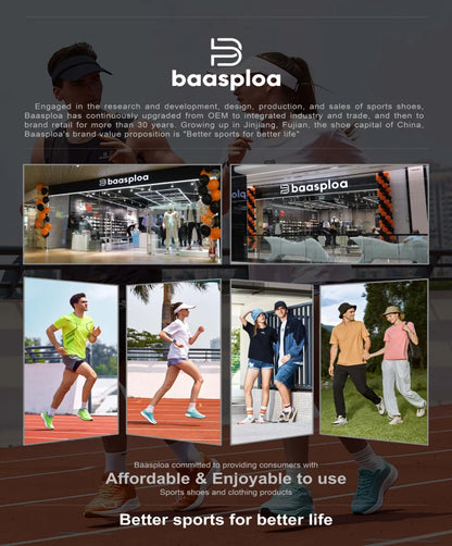 Baasploa Women Sport Shoes Comfort Lightweight Running Shoes for Women Mesh Breathable Casual Sneakers White Walking Sneakers