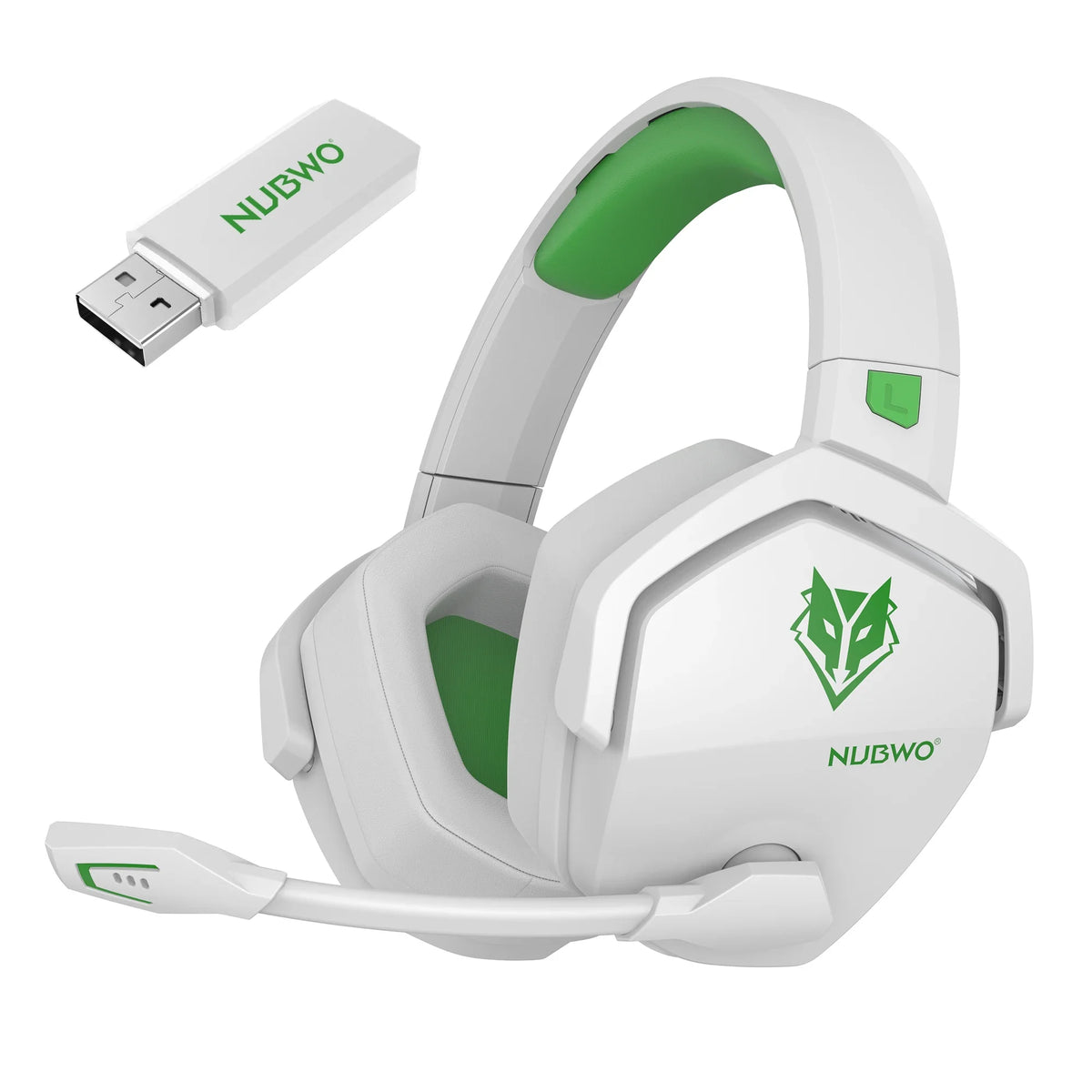 NUBWO G06 Dual Wireless Headsets Gamer with Microphone for PS5, PS4, PC, Mobile, Switch, 2.4GHz Bluetooth 5.3 Gaming Headphones