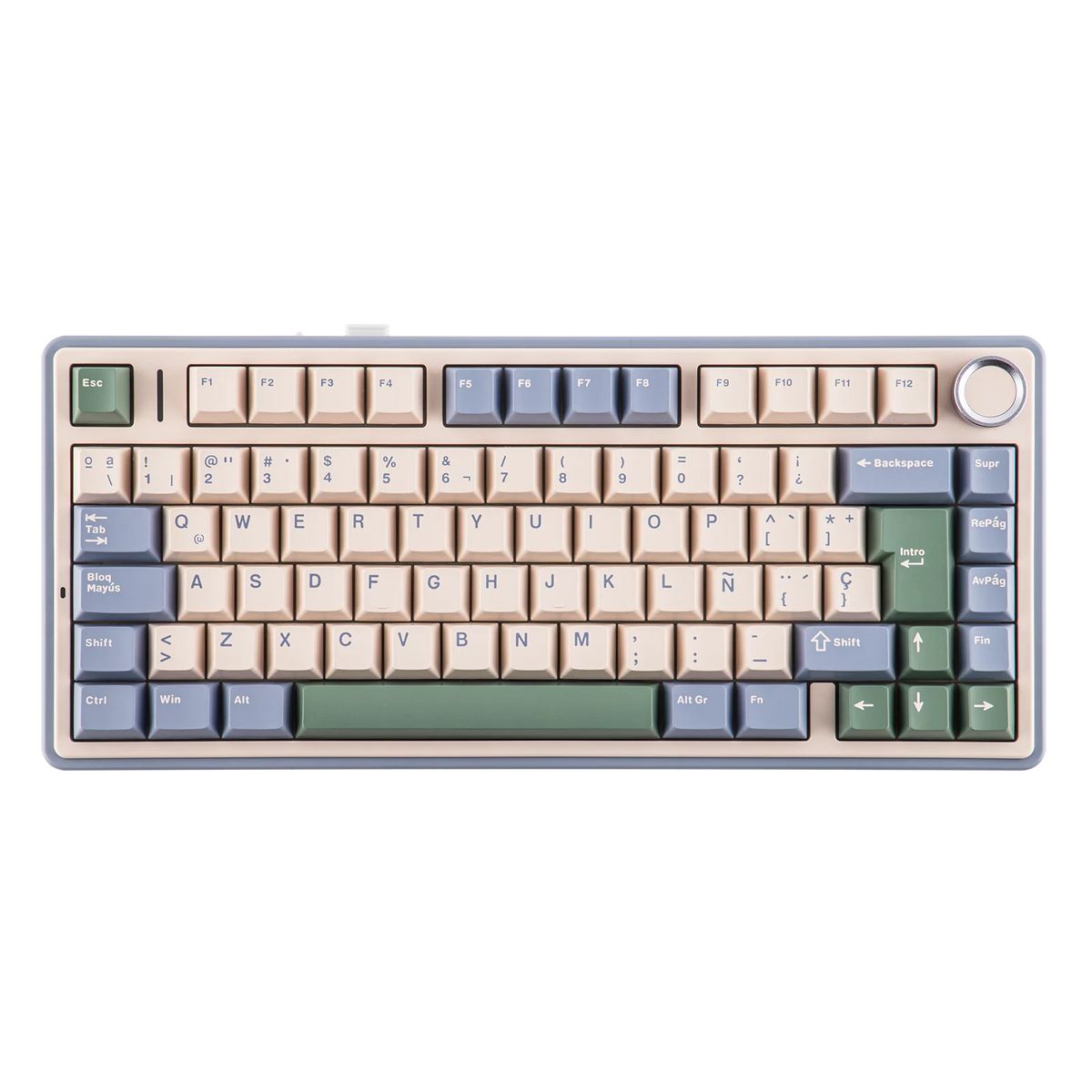 EPOMAKER AULA F75 ISO-ES 75% Spanish QWERTY Hot-Swap Gasket-Mounted Wired/Bluetooth/2.4GHz Wireless Mechanical Gaming Keyboard RGB Backlight