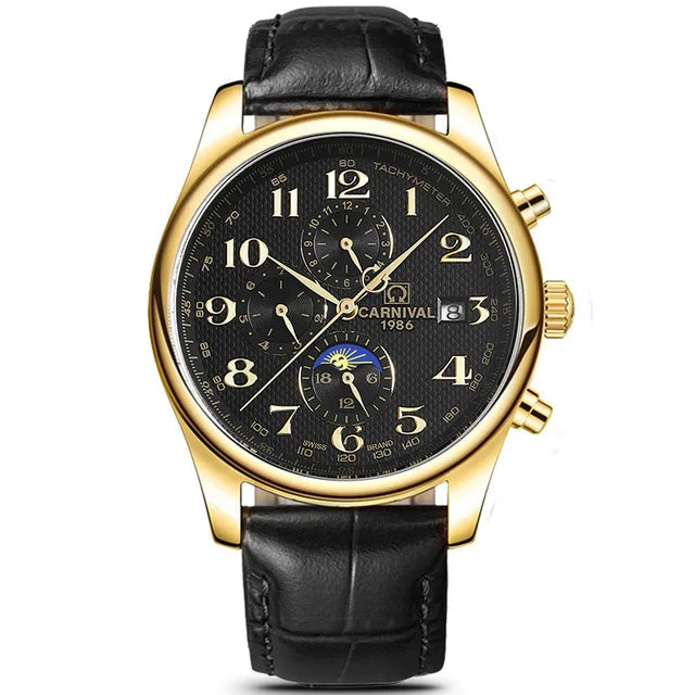 Reloj mecánico automático para hombre en acero inoxidable Case Shape: Redondo Case