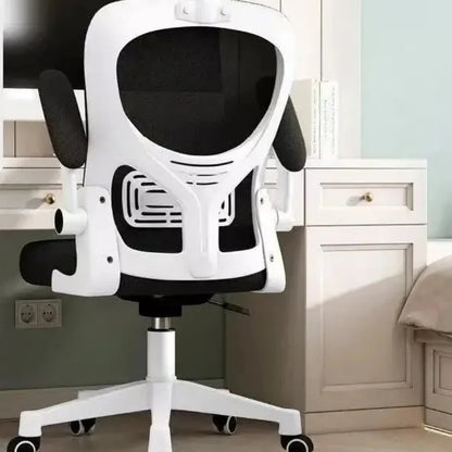 Ergonomic Office Chair with Armrests, Adjustable Height Swivel Desk Chair, Comfortable Rolling Office Chair for Gaming, Study & Workspace