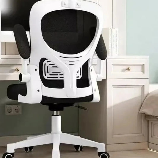 Ergonomic Office Chair with Armrests, Adjustable Height Swivel Desk Chair, Comfortable Rolling Office Chair for Gaming, Study & Workspace