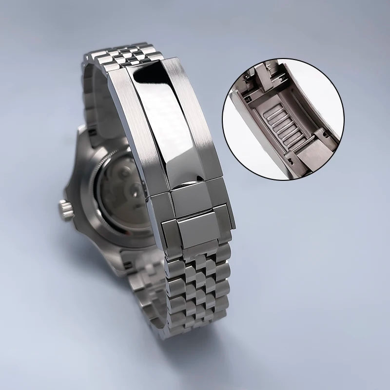 YM Style 40mm Men’s Automatic Watch Sapphire Crystal, Luminous Dial & Rotating Bezel with Jubilee Bracelet