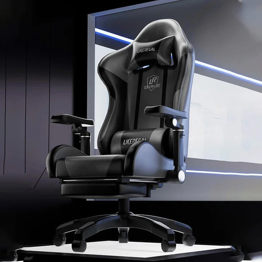 Ergonomic Gaming Chair with 9D Mechanical Dynamic Armrests, 3D Lumbar Support, Wide Seat, Reclining Swivel Office Chair for Gaming & Streaming