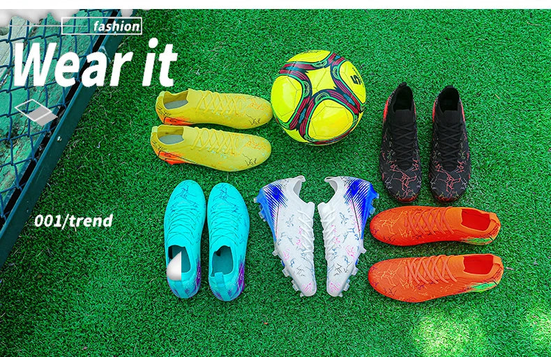 New Men's Football Boots Non-Slip Soccer Shoes Training Sneakers FG Top Quality Cleats Wholesale Drop Shipping Unisex Adult
