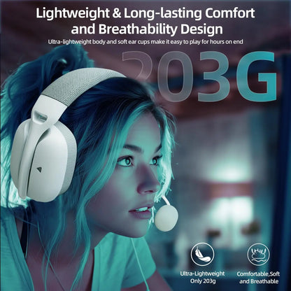 ATTACK SHARK L80PRO Wireless Gaming Headset Tri-Mode Bluetooth Gaming Headphones with Dual Microphone, Low Latency, Premium Gaming Audio