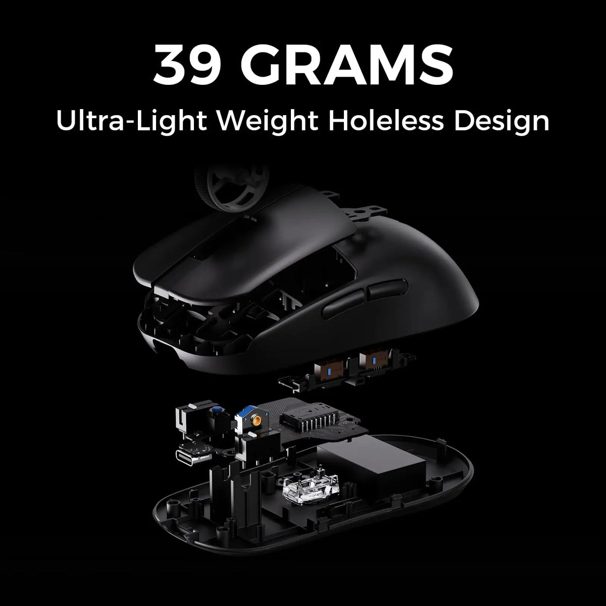 MCHOSE L7 Ultra Wireless Gaming Mouse PAW3395 26K Sensor, 8K Polling, 39g Ultra-Lightweight Tri-Mode Gaming Mouse with Bluetooth, 2.4GHz & Wired
