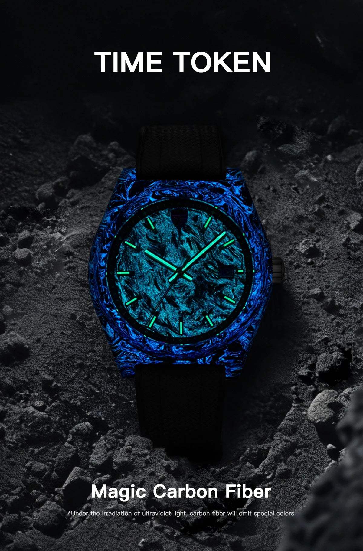 Leuchtende Automatikuhr aus Carbonfaser, 40 mm, Luxus-Taucheruhr, 100 m wasserdicht, Automatikuhr für Herren, Japan Miyota 8215 Uhrwerk