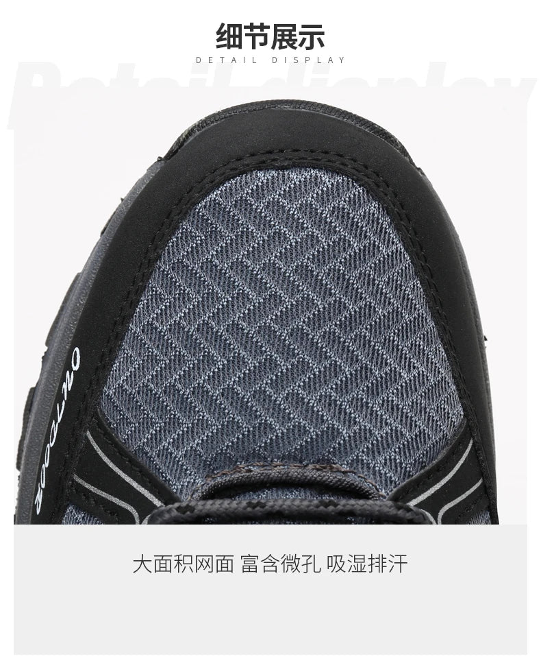 Brand Hiking Shoes Men Mesh Breathable Travel Shoe Outdoor Waterproof Hunting Fishing Shoes Mountain Off-Road Riding Sports Shoe