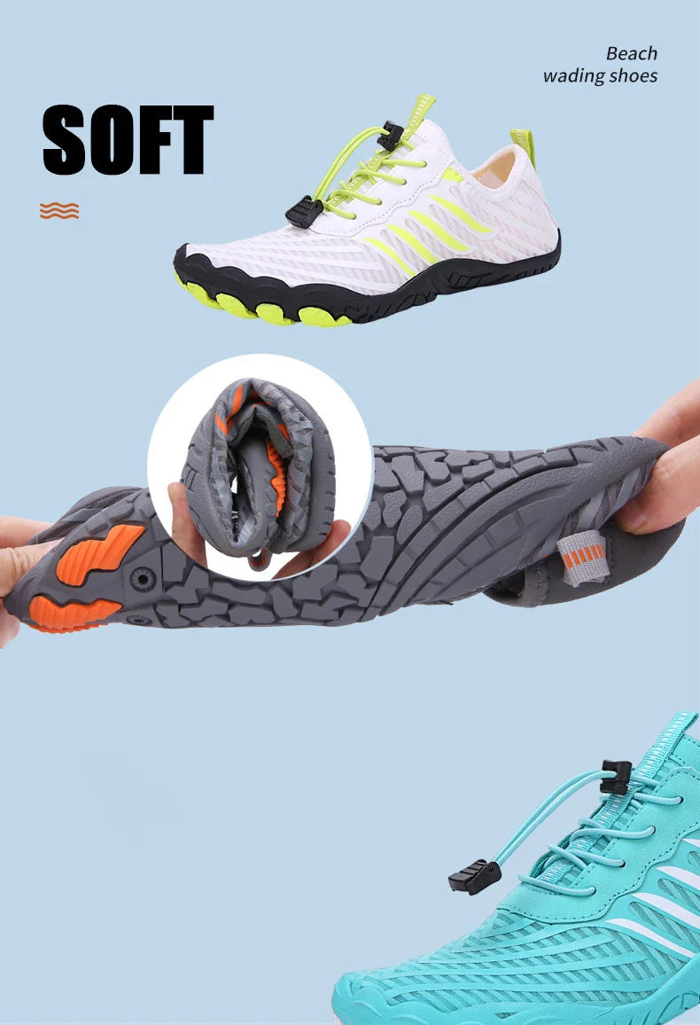 Men Women Water Shoes Aqua Shoes Drainage Beach Sports Swim Sandals Quick Dry Boating Barefoot Diving Fishing Surfing Sneakers