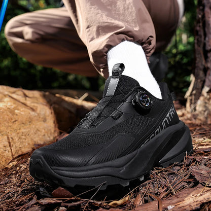 Pánské běžecké boty do terénu z prodyšné síťoviny, odolné outdoorové boty na hory, off-road a lezení, pohodlné módní tenisky pro muže