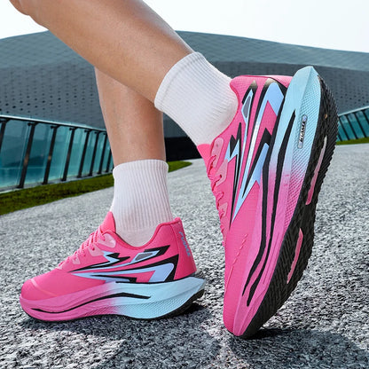 Unisex Sports Shoes Fashionable Lace Up Running Shock-absorbing Anti Slip Rebound Training Shoes 2026 New Outdoor Fitness Shoes