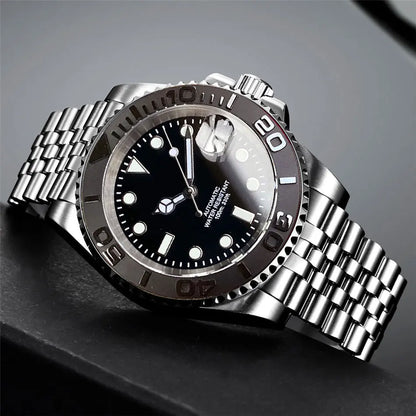 Miyota 8215 PT5000 Stainless Steel 40mm Dive Automatic Men Watch Sapphire Crystal Rotating Bezel Luminous Mechanical Wristwatch