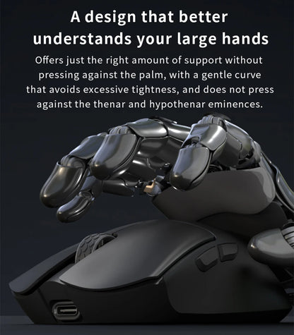 Ratón gaming Darmoshark M3 V2 Double 8K inalámbrico trimodo 26KDPI con sensor PAW3395, ratón macro para manos grandes para ordenador portátil y PC