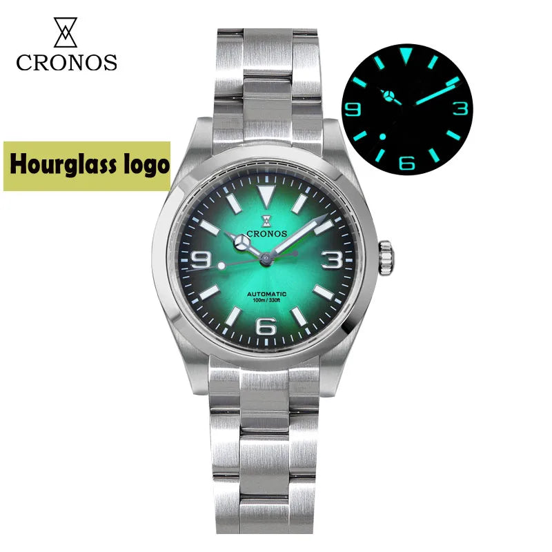 Cronos Luxury Men Watches 36mm Explore Climbing Series Couples Sport Watch NH35 PT5000Unisex Automatic Mechanical Watch 10Bar