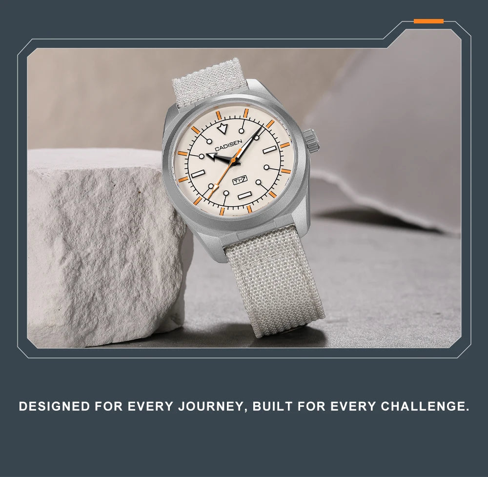 CADISEN TI-7 Autodyne Men’s Automatic Watch  Titanium Case, Miyota 8215, Sapphire Crystal & 100M Waterproof