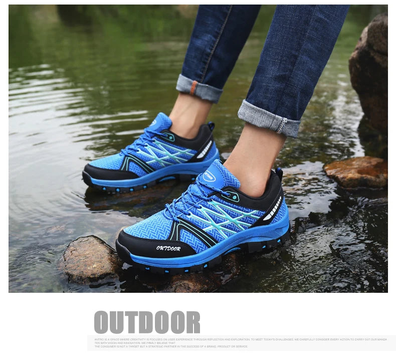 Brand Hiking Shoes Men Mesh Breathable Travel Shoe Outdoor Waterproof Hunting Fishing Shoes Mountain Off-Road Riding Sports Shoe