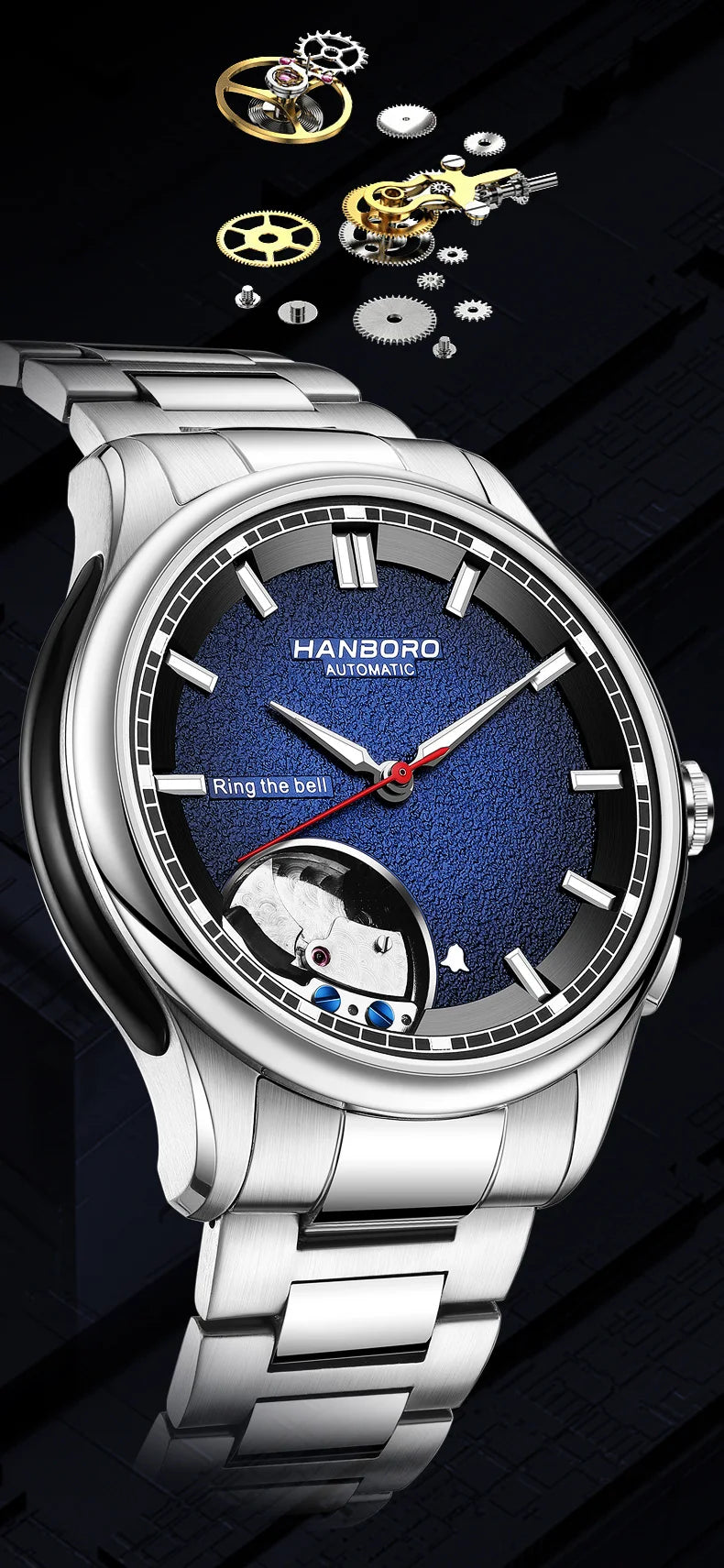 HANBORO Chime Series Modified Movement Men's Personalized Automatic Mechanical Watch
