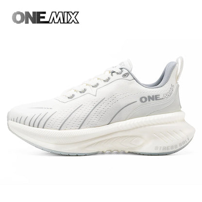 ONEMIX nové tlumicí běžecké boty pro muže, vhodné pro těžší běžce, šněrovací sportovní dámské neklouzavé outdoorové atletické pánské tenisky