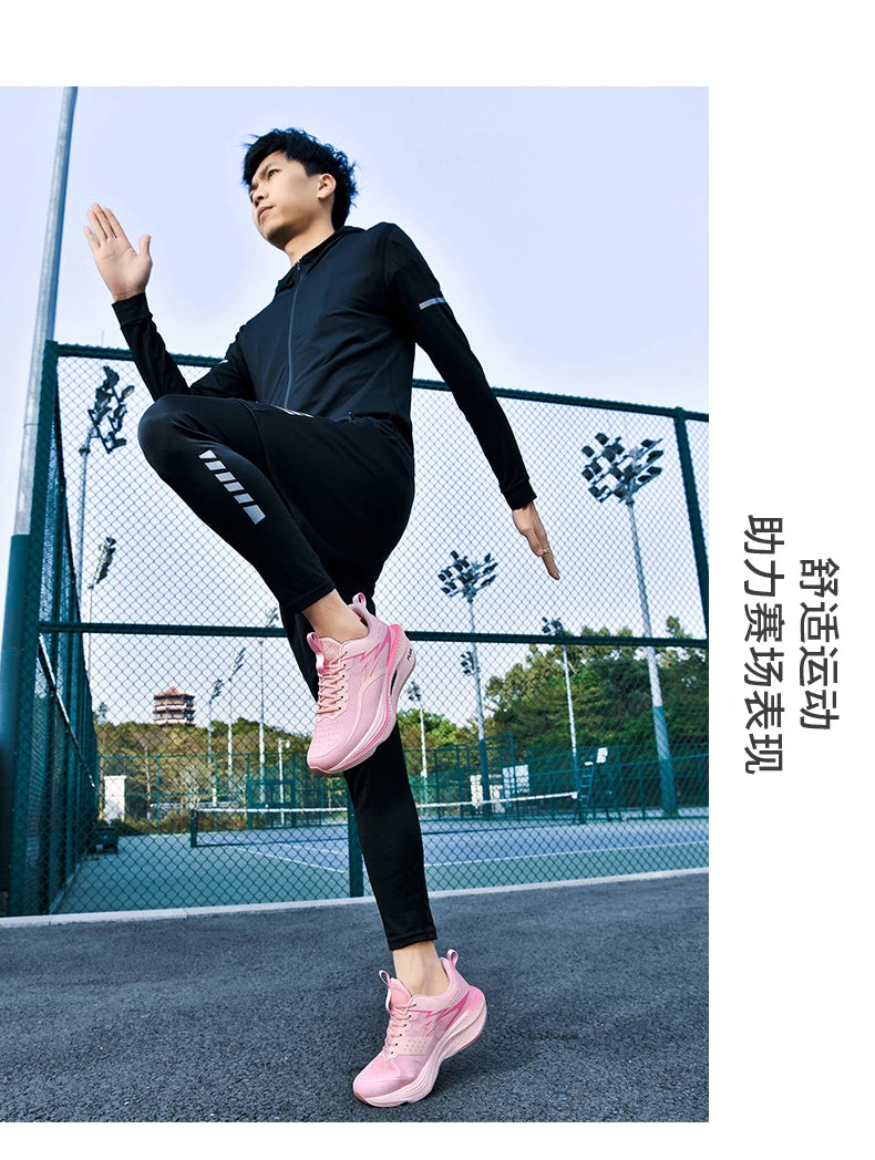 Men Sports Running Shoes Marathon Air Cushion Breathable Lightweight Comfortable Women Outdoor Athletic Sneakers Jogging Tenis
