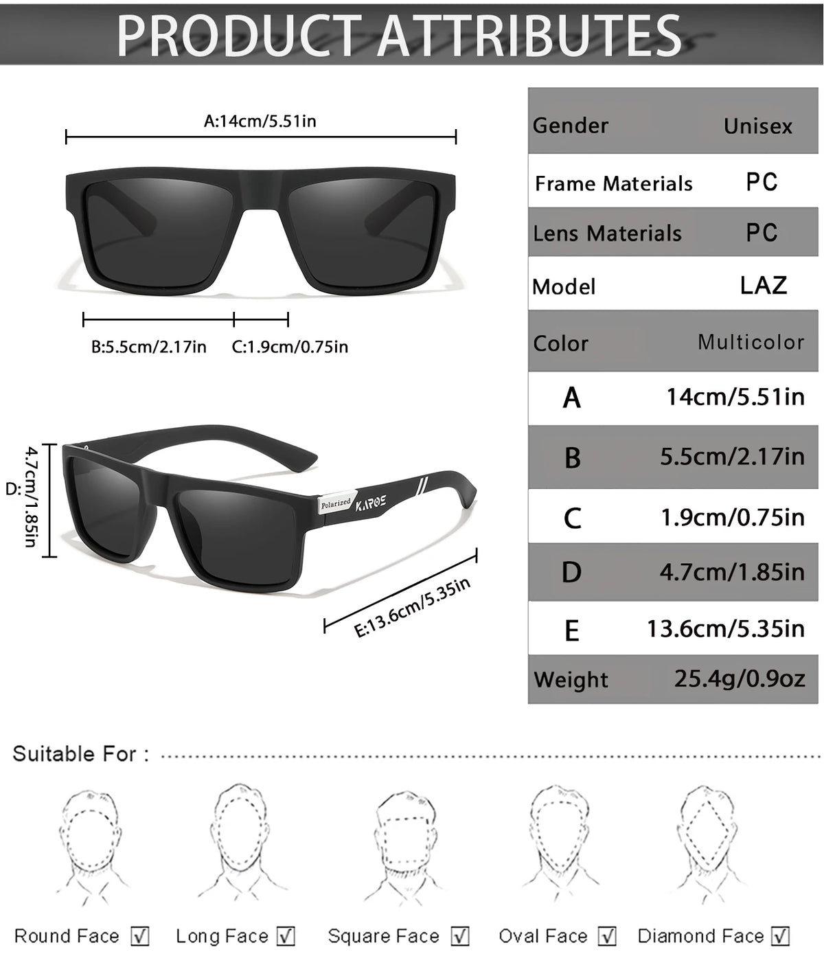 KAROS Fashion Polarized Sunglasses Men Women Luxury Driving Fishing Travel Vintage Square Sun Glasses For Man UV400 Eyewear