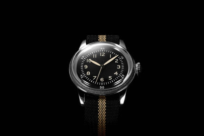 RDUNAE RA05 Vintage Military Watch 2035 Movement Quartz K1 Mineral Glass Crystal Stainless Steel Luminous Waterproof Men Watches