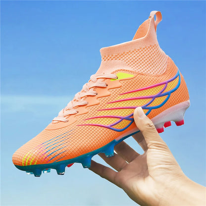 Superfly FG Football Boots Outdoor Soccer Cleat Black Shoes Soft Sport Professional Shoes Breathable Comfortable Boots Plus Size