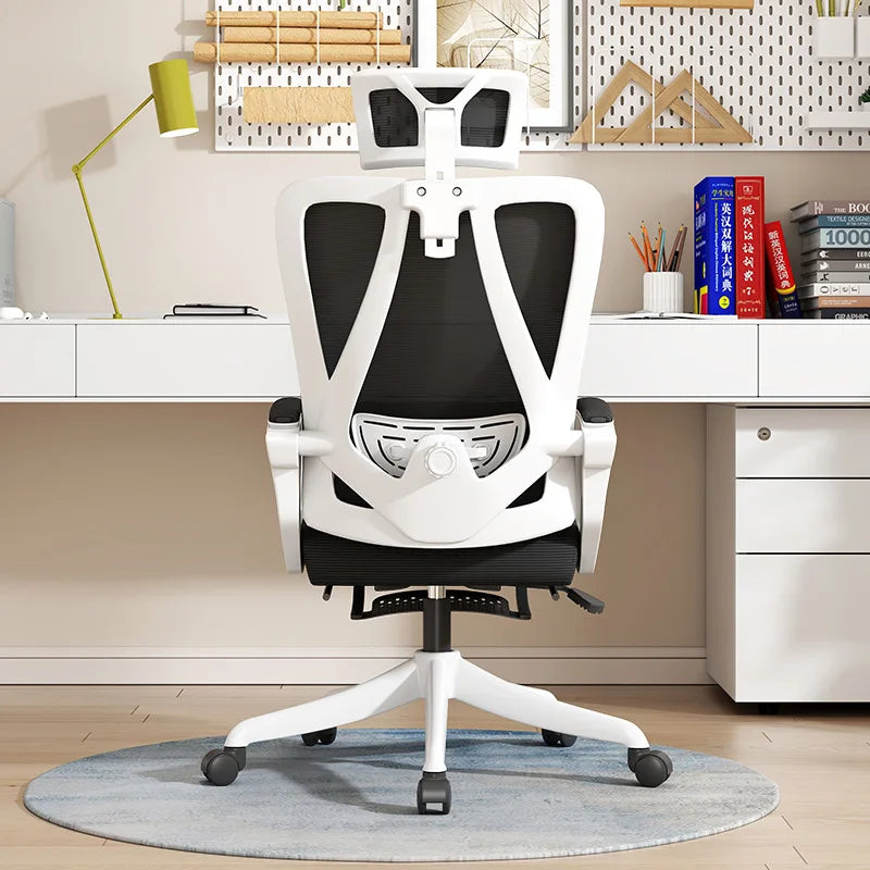 Ergonomic Office Chair with 4D Adjustable Waist Support, Swivel Computer Chair, Height Adjustable Desk Chair for Home Office, Study & Work