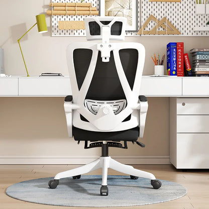Ergonomic Office Chair with 4D Adjustable Waist Support, Swivel Computer Chair, Height Adjustable Desk Chair for Home Office, Study & Work